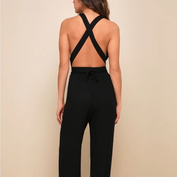 Lulus Black halter jumpsuit - never worn - Picture 2 of 5